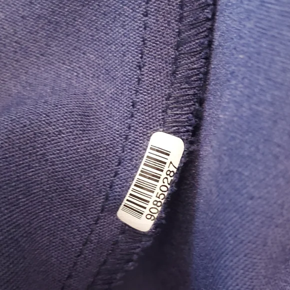 Tuckernuck Pomander Place Mason Navy Blue Red Ruffle Tie Blouse Size Medium - Picture 10 of 12